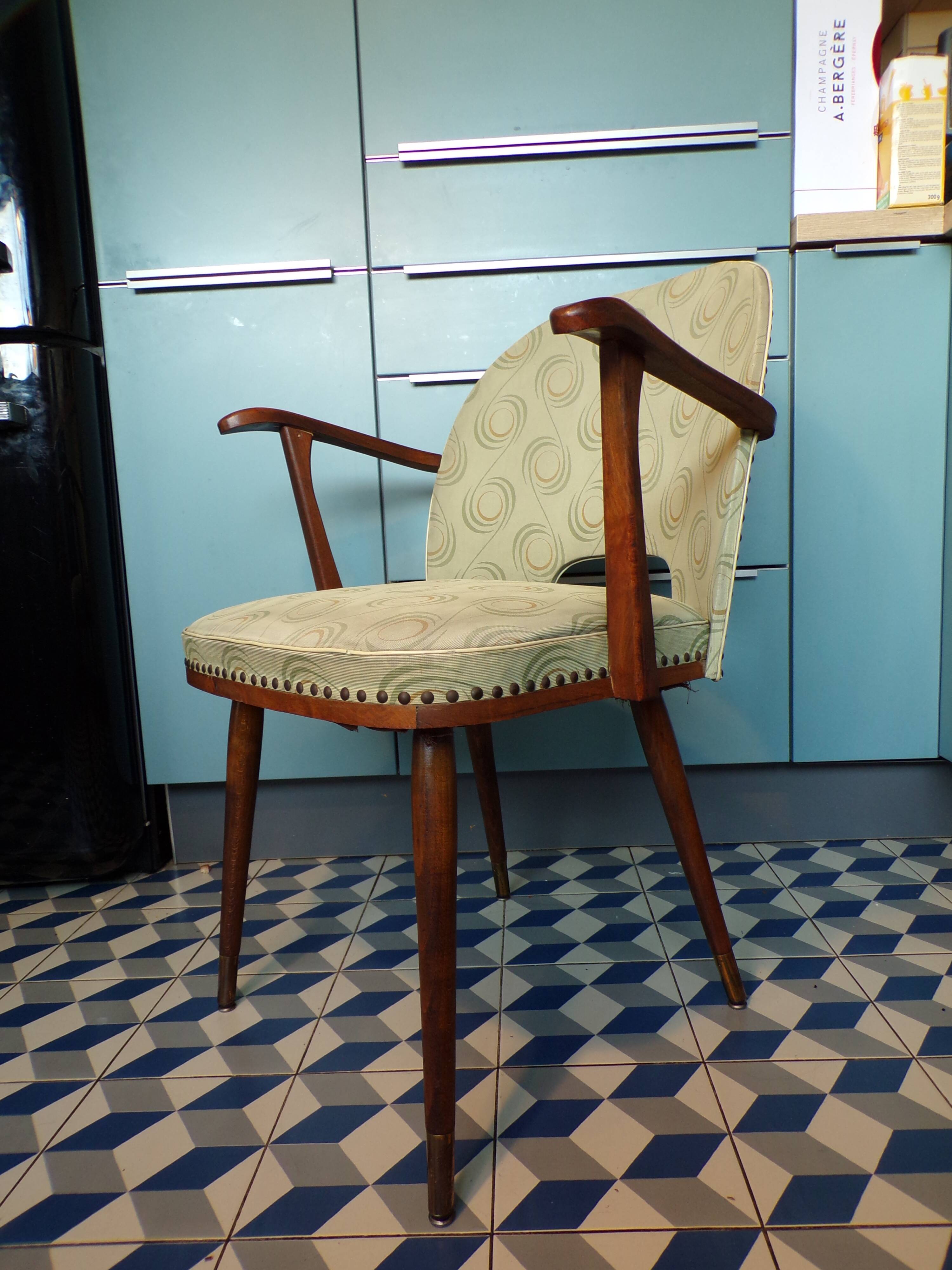 Vintage 1960s vinyl armchair