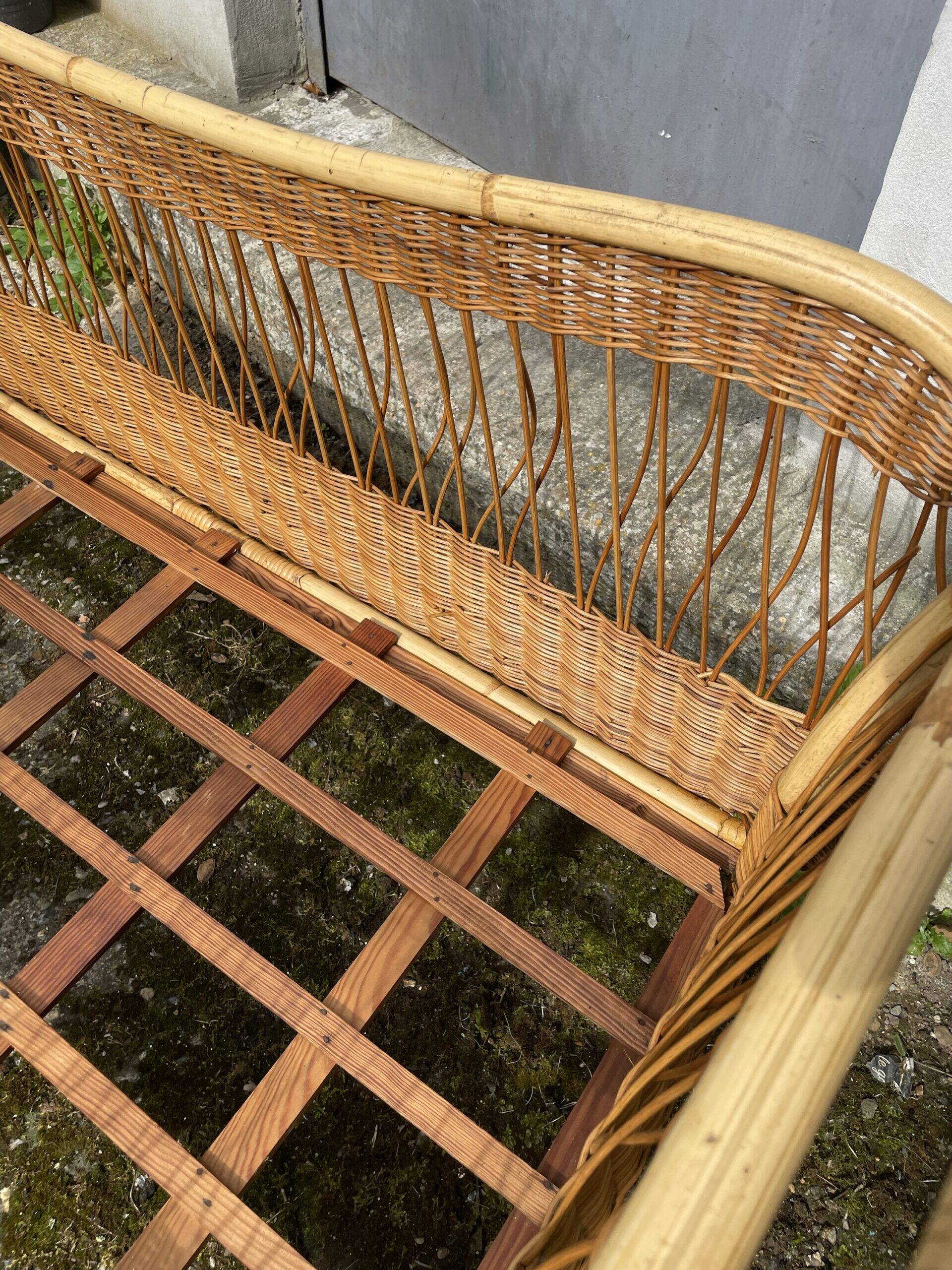 Rattan children's bed