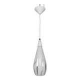 Vintage hanging lamp with glass shade, 1950s
