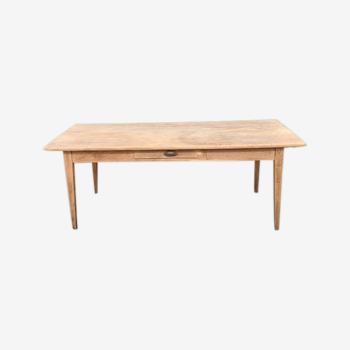 Farm table 1 drawer tapered feet