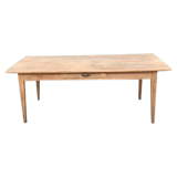 Farm table 1 drawer tapered feet