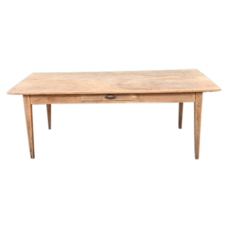 Farm table 1 drawer tapered feet