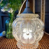 Vintage bubble glass pendant light