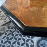 Table basse en loupe d’orme vintage 70s