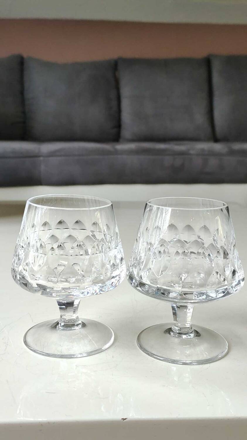 Lot 5 x Peill & Putzler Cognac Glasses. Mod. Granada. lead crystal