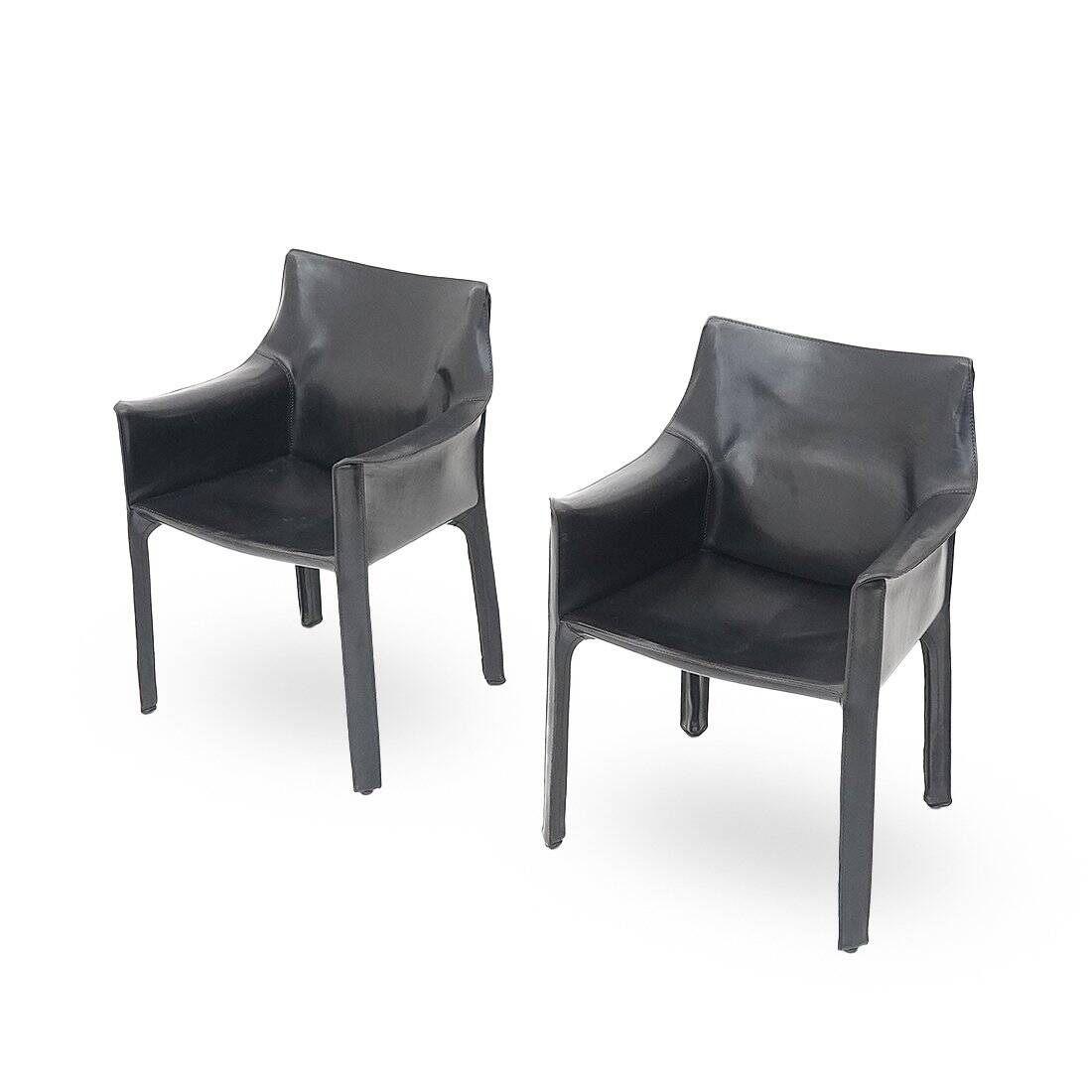 CAB armchairs by Mario Bellini for Cassina, 1970s, set of 2
