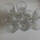 Set of 9 champagne flutes with flat sides in crystal sounding 1960