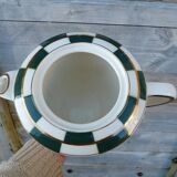 Salins green check porcelain tea set