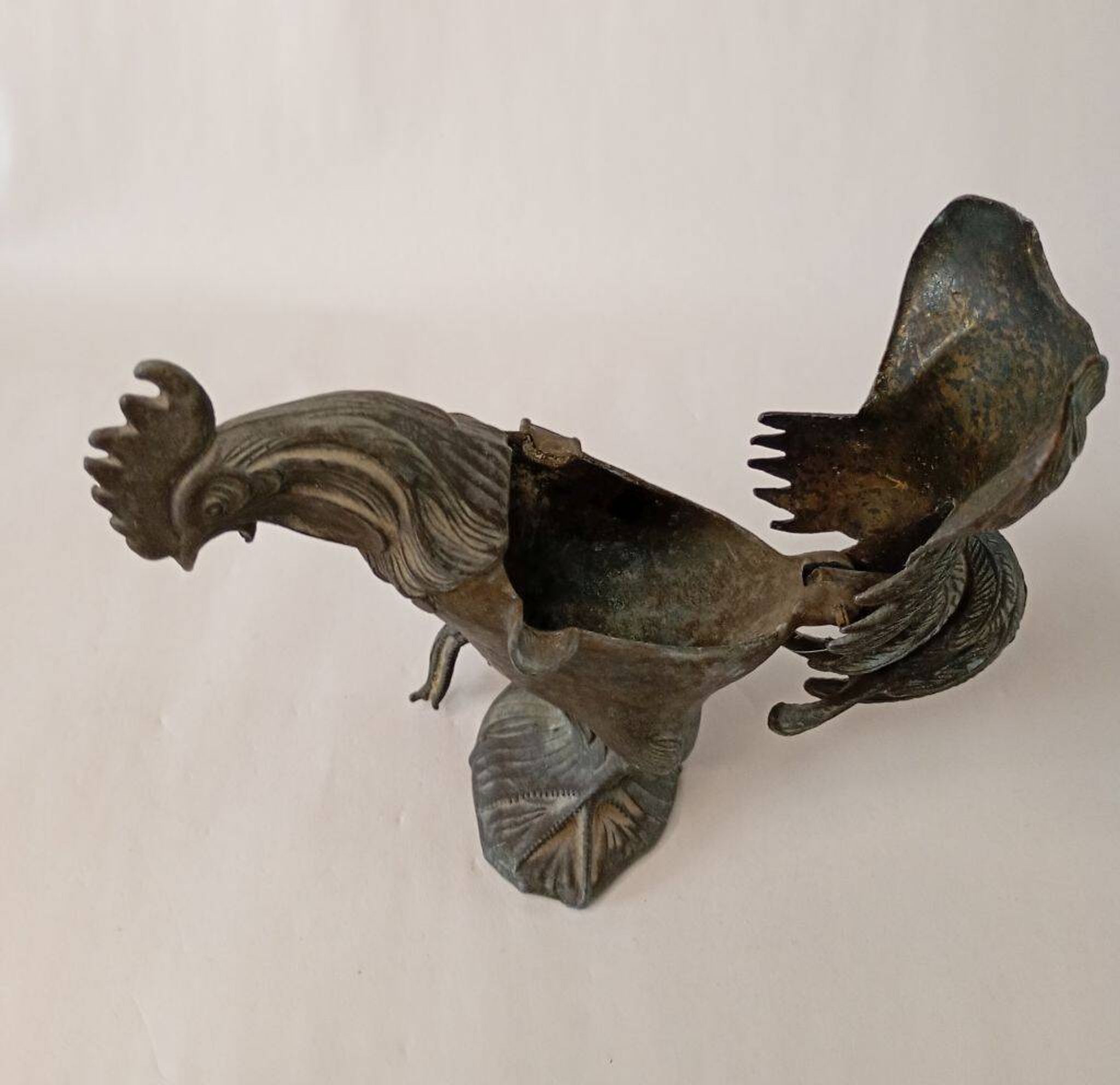 Vintage Rooster Metal Ashtray