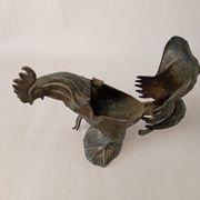 Vintage Rooster Metal Ashtray