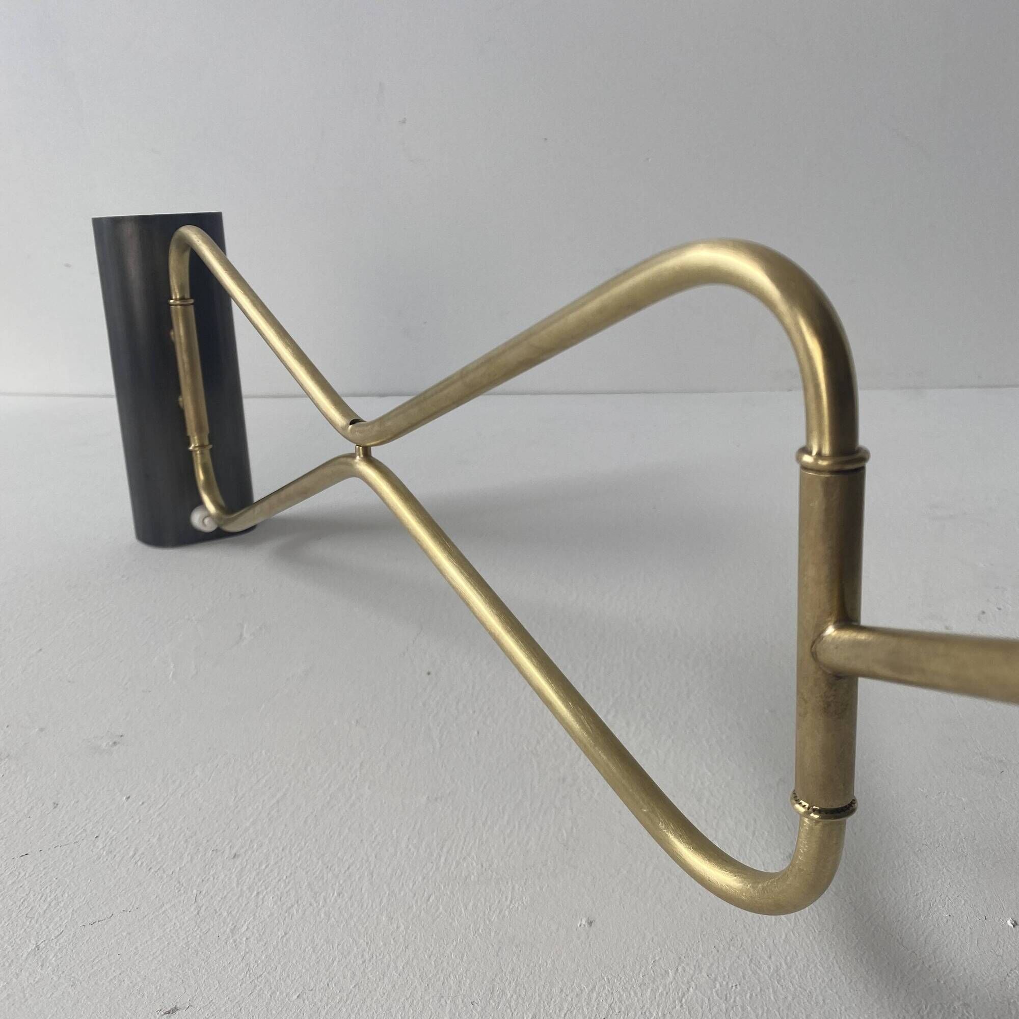 Old brass and prismatic glass xxl stem lamp