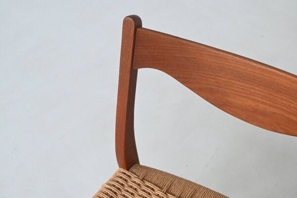 Ensemble de six chaises de salle à manger en teck, Arne Wahl Iversen, Glyngore, Danemark, 1960