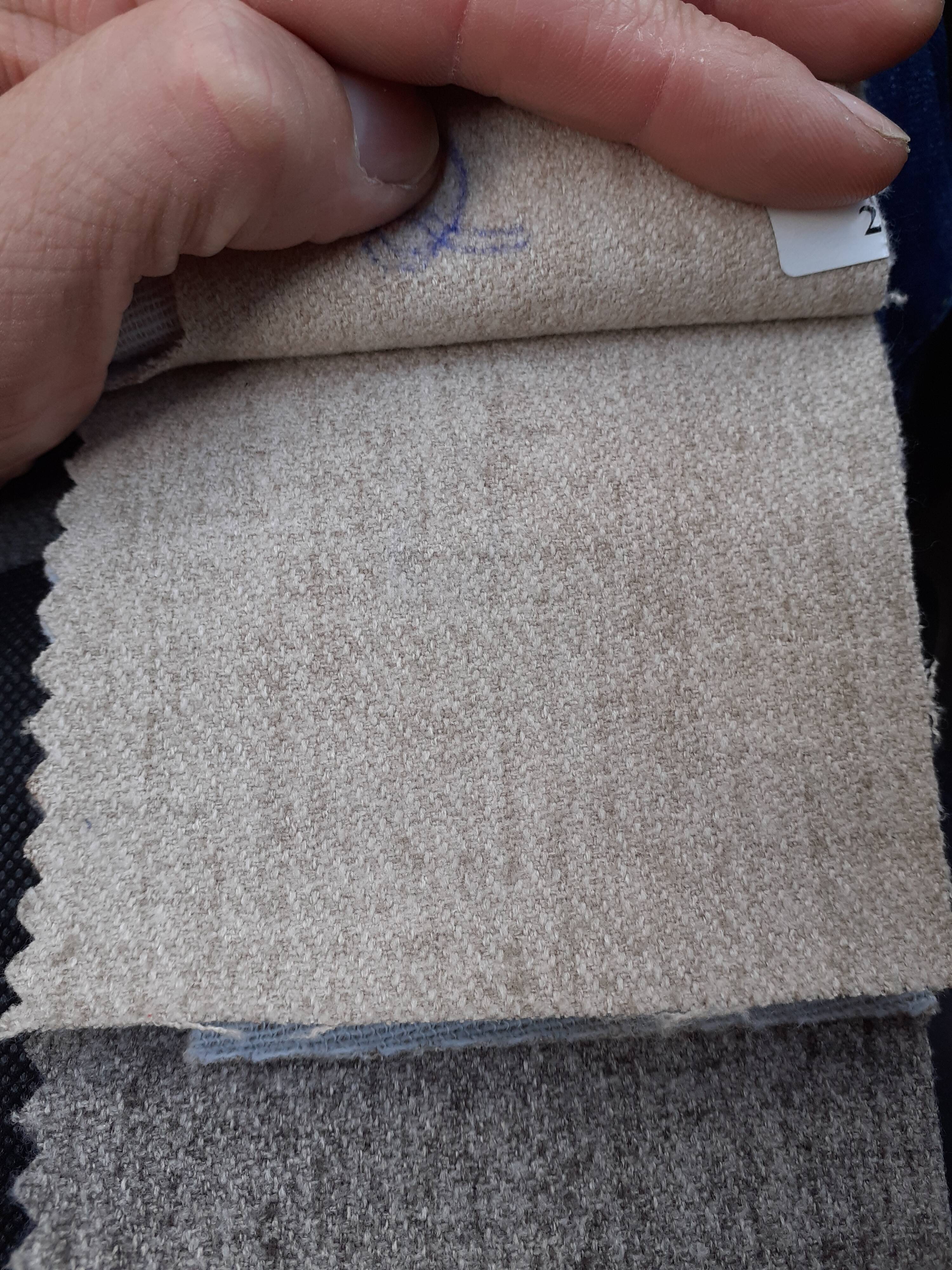 Togo beige wool bench by Michel Ducaroy