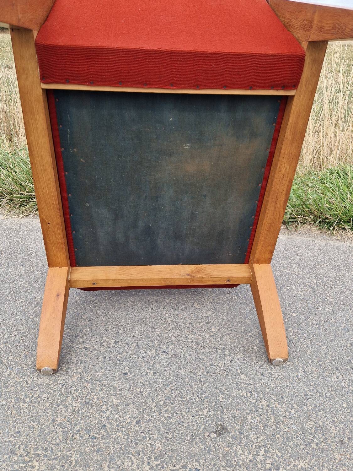 Antique solid oak armchair