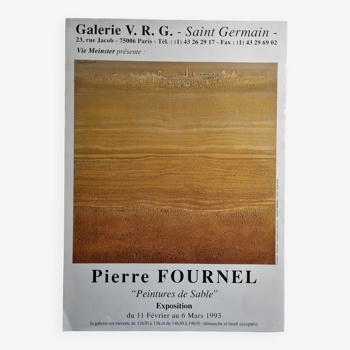 Exhibition poster "Pierre Fournel, Peintures de Sable", 1993, 49 x 68 cm