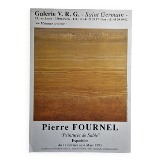 Affiche d'exposition "Pierre Fournel, Peintures de Sable", 1993, 49 x 68 cm