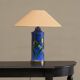 'Reed' table lamp in pottery and brass, mid-century style, 1960.