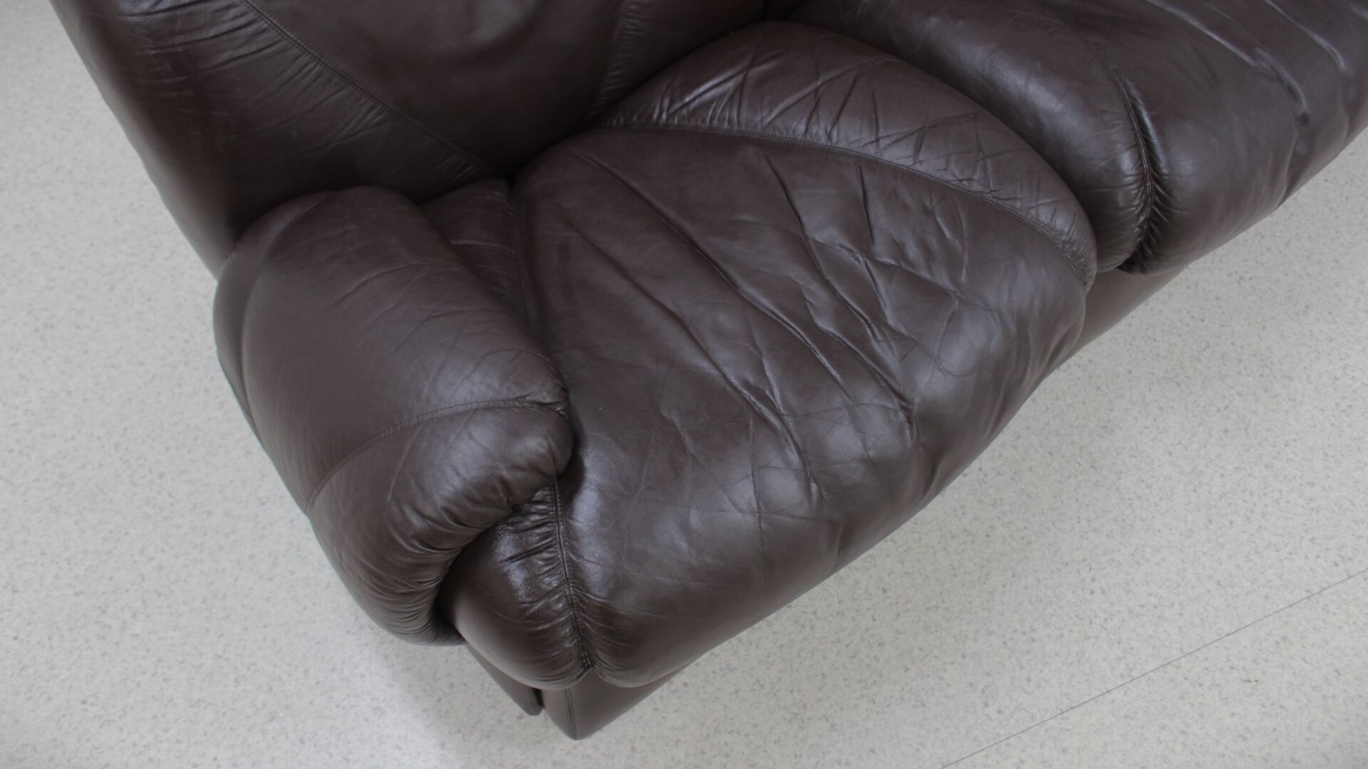 Vintage modular leather sofa 1970s