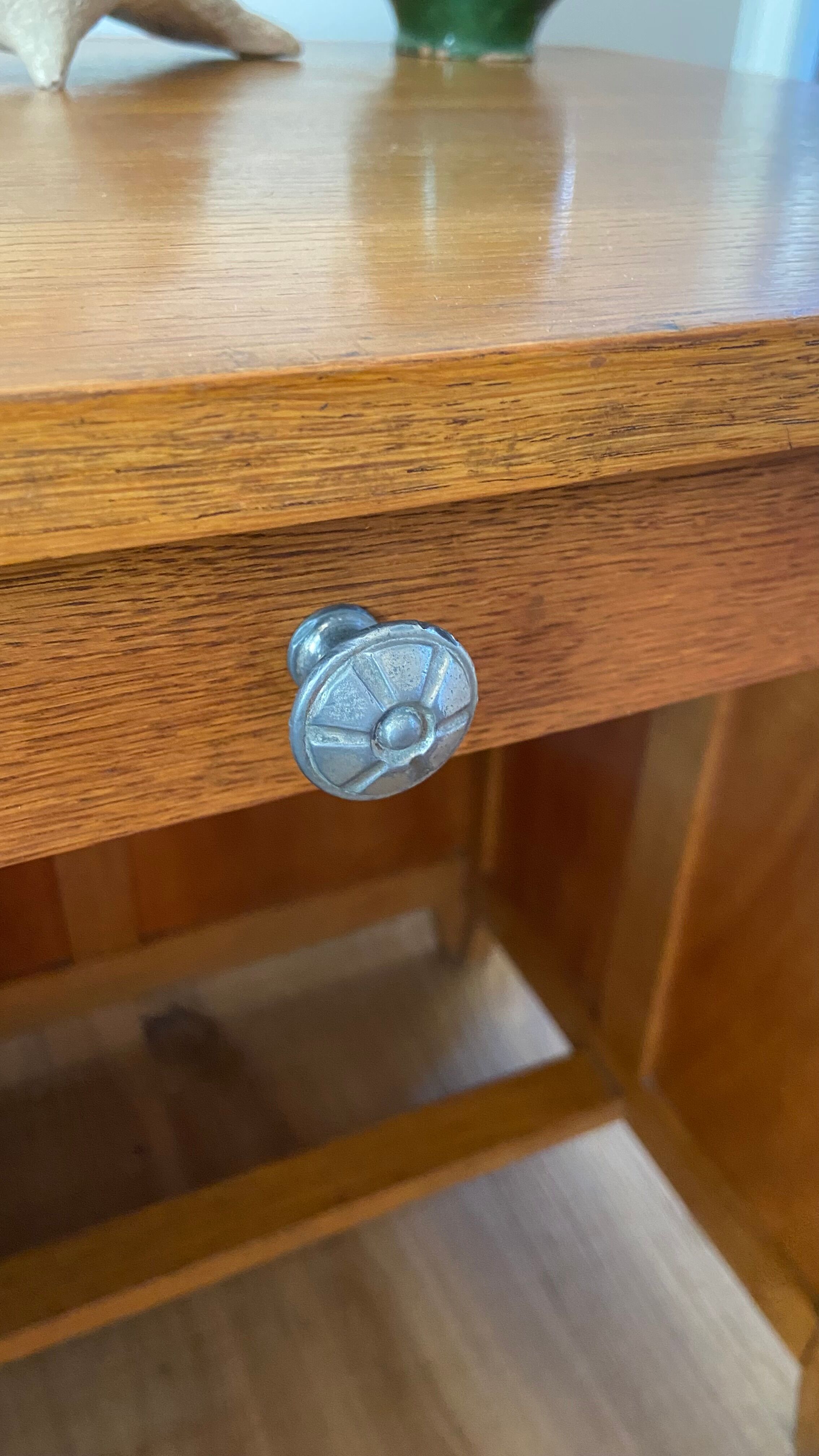 1950s vintage children's desk in light oak
