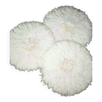 3 pure white juju hats 40 cm