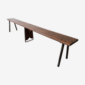 Banc de jardin en bois vintage