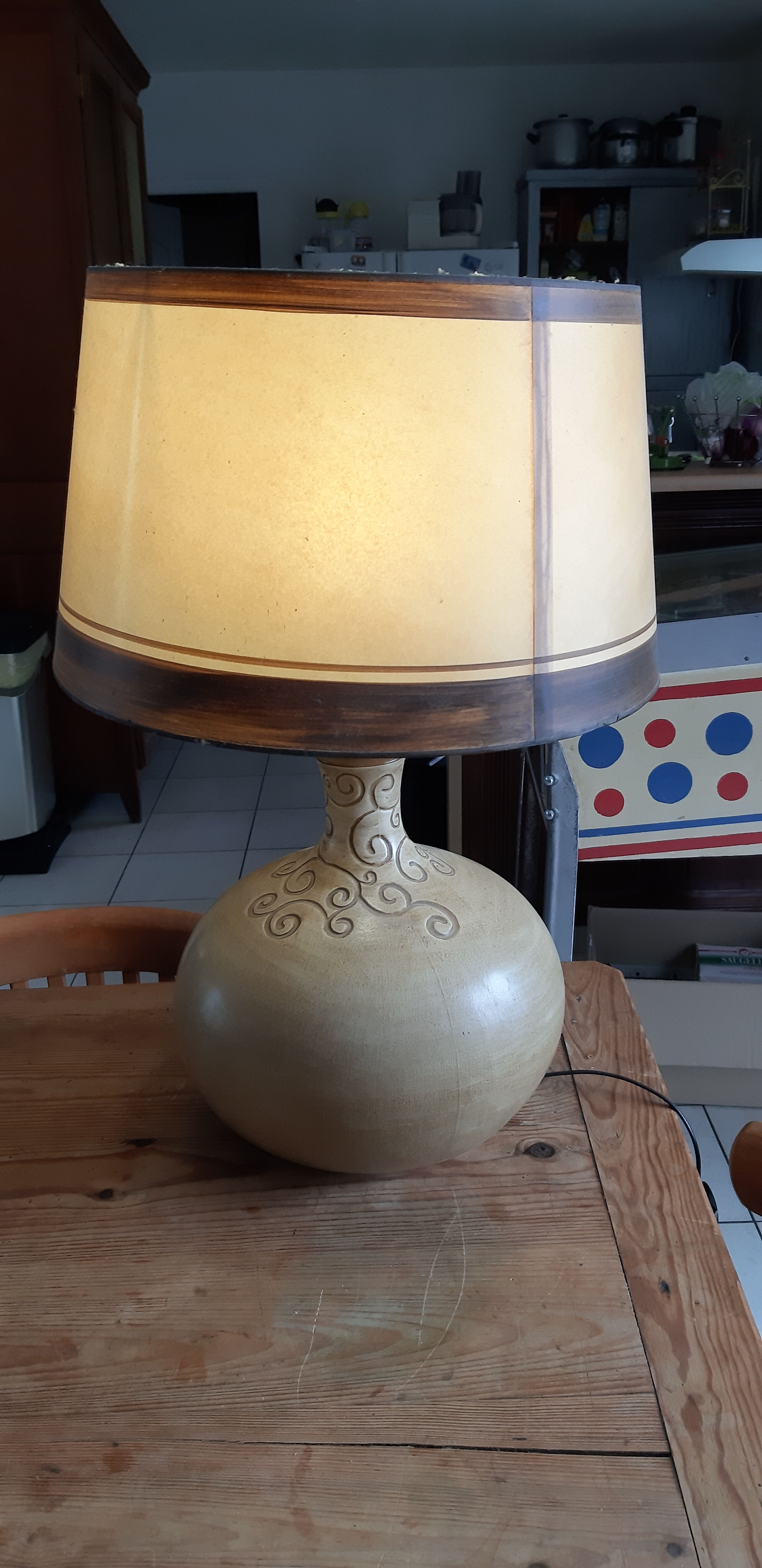 Vintage Sandstone lamp from the 60s