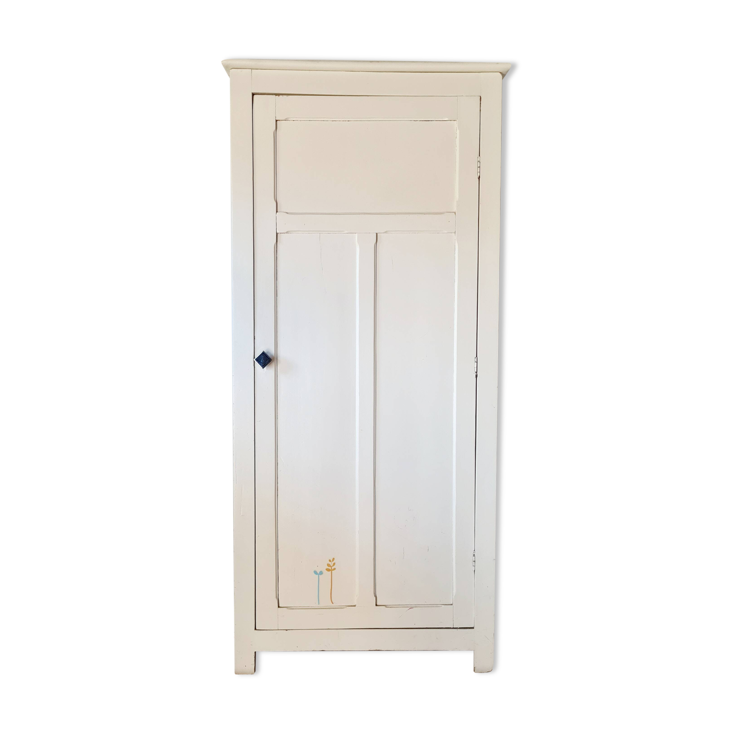 Antique Parisian bonnetière - Cream white - Panelled