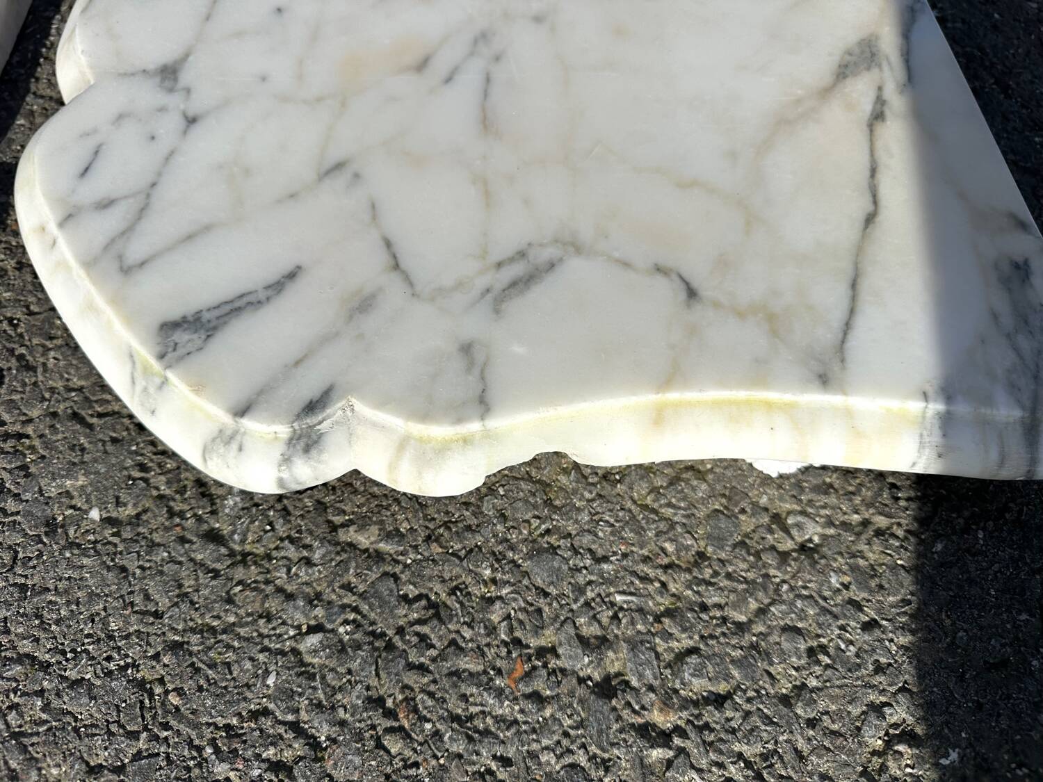 Paonazzo white marble Louis-style flat fireplace