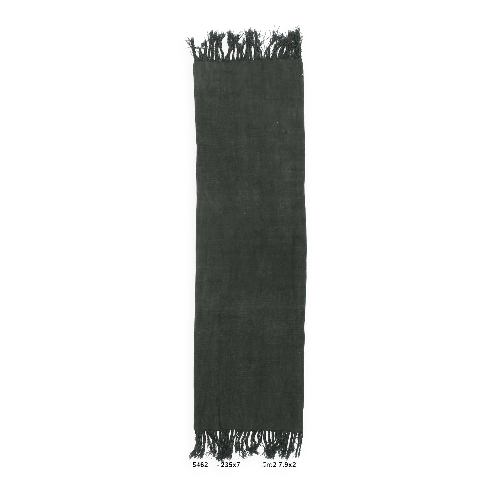 Tapis Kilim moderne vert foncé