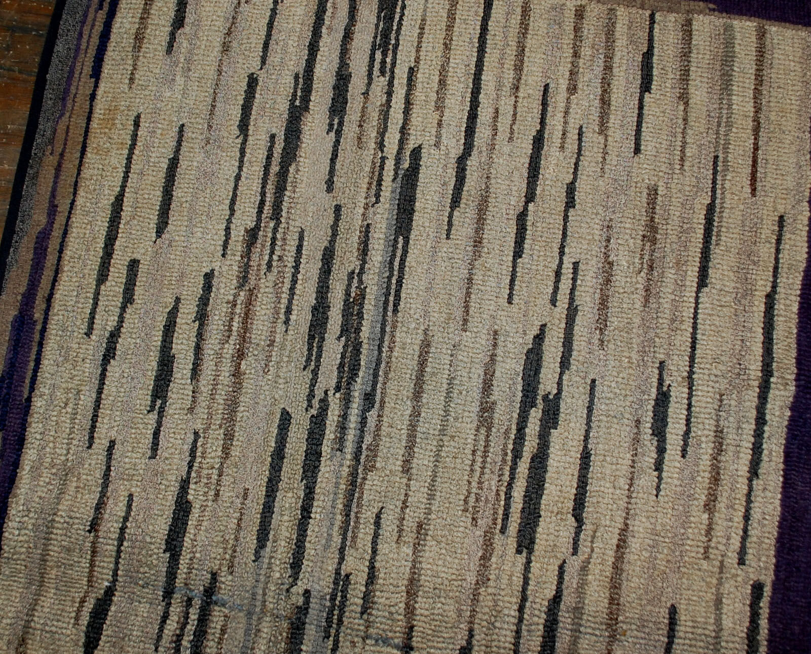 Old American Carpet Hooked handmade 94cm x 158cm 1900s