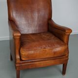 Vintage Dutch Cognac Colored Leather Club Chair