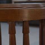 Art Deco solid oak oval table 1930