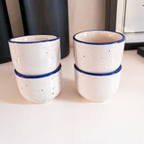 4 tasses anciennes en grès