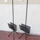 Pair of vintage floor lamps, magazine holders from the 50s