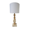 Travertine lamp and  gilded steel 70