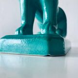 Ceramic lion sculpture