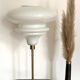 Table lamp with white opaline, space age style, 70s