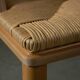Chaise italienne en bois et osier