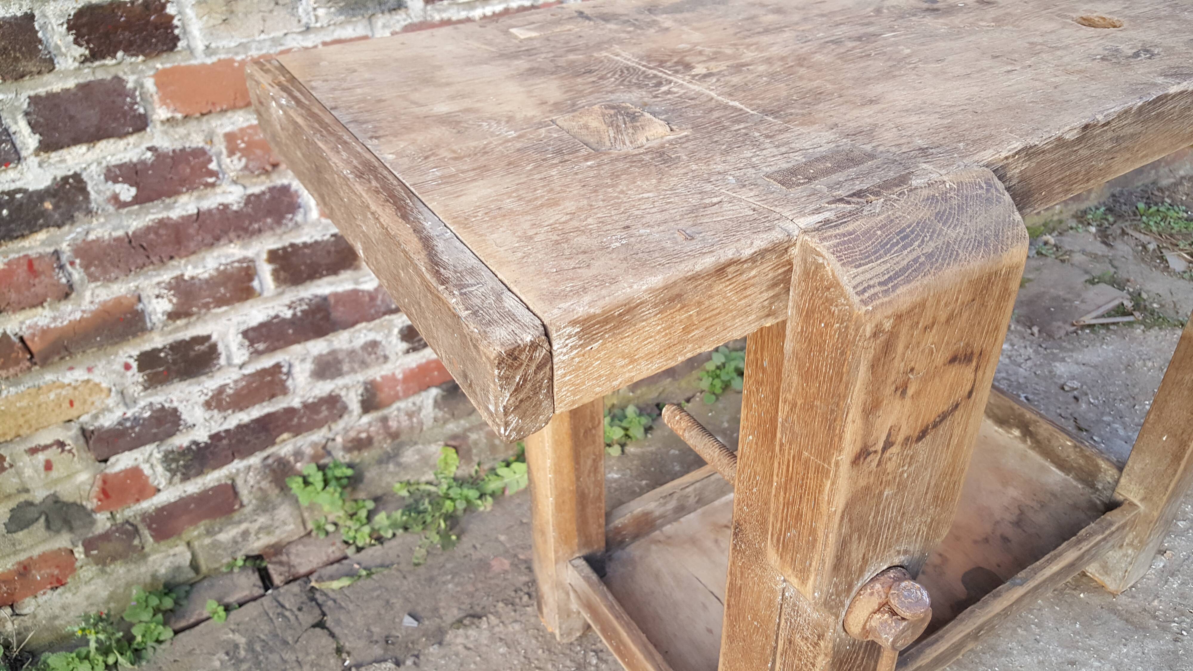 Small built old wooden 1950 IDEAL entrance console