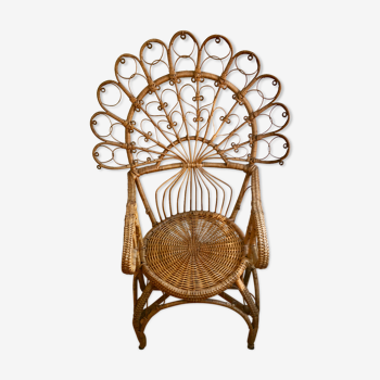 Fauteuil Peacock en rotin