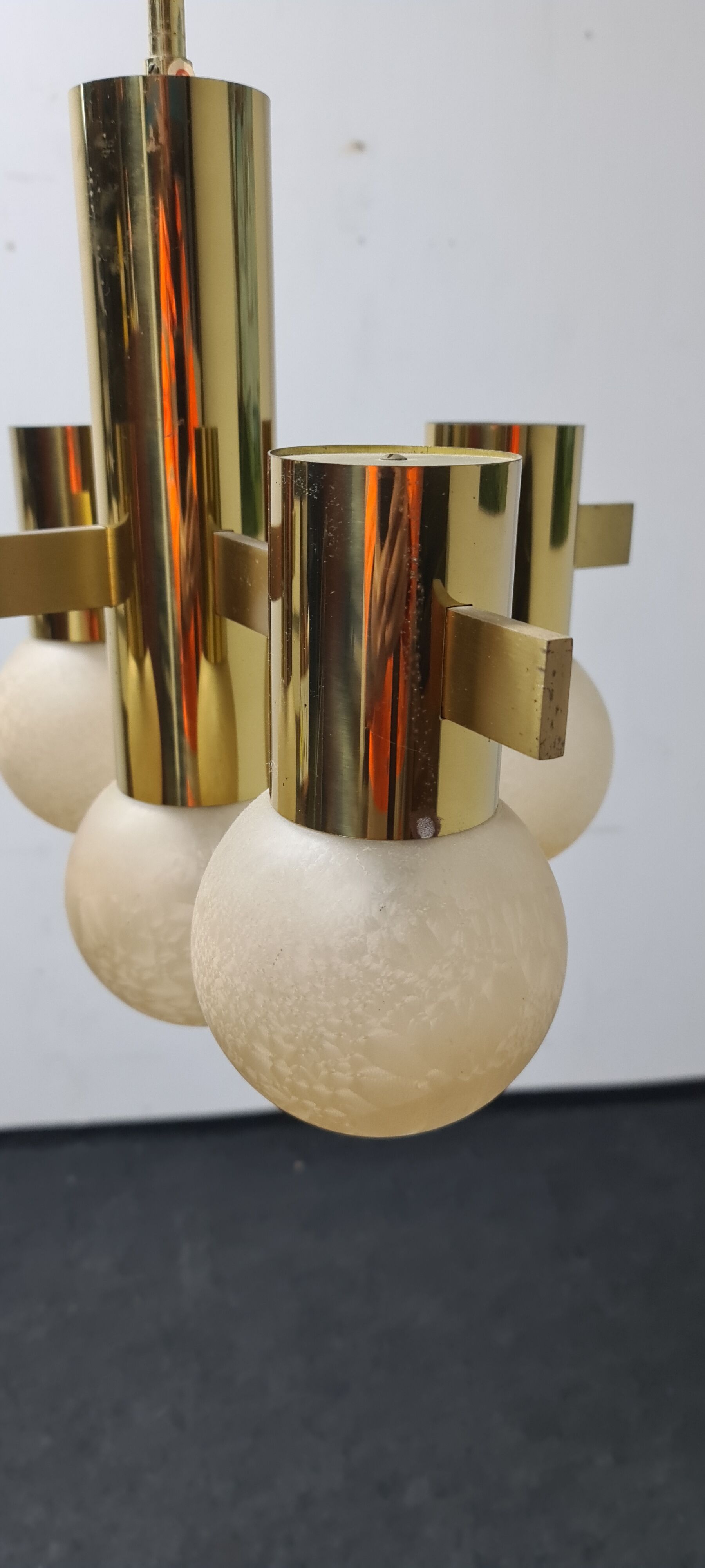 Vintage gold coloured pendant light