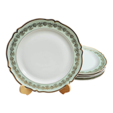 5 flat porcelain plates