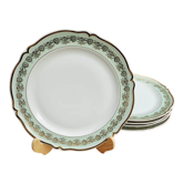 5 flat porcelain plates