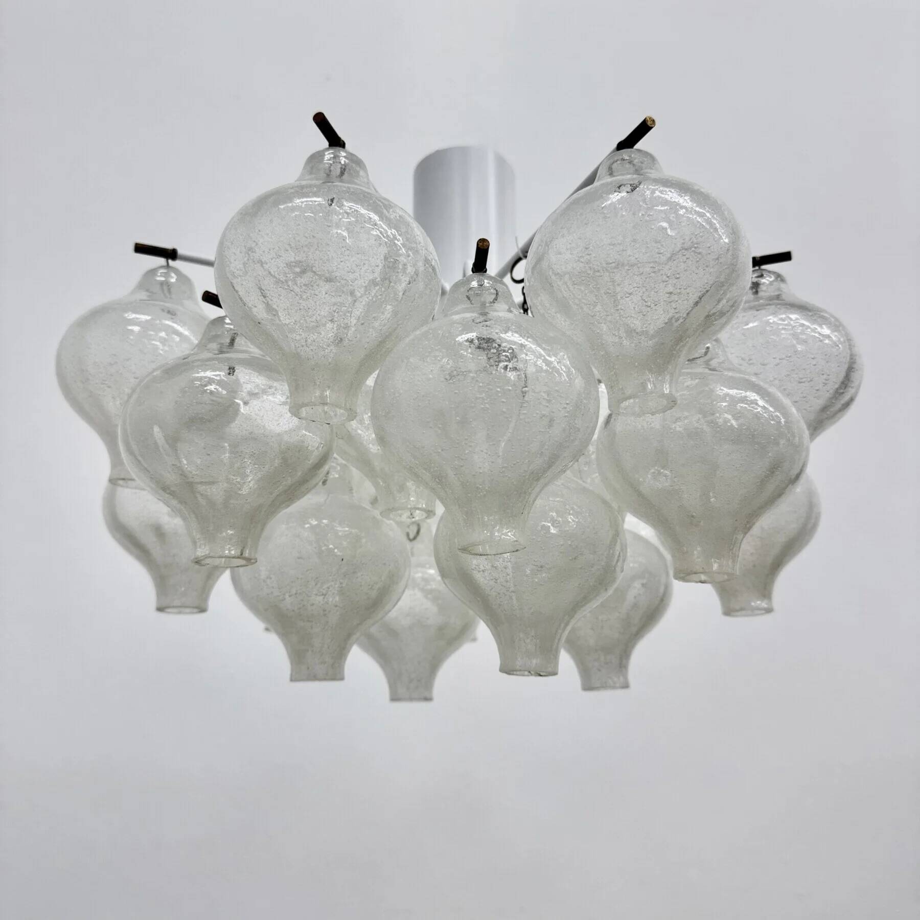 Mid-century Tulipan glass flushmount by Kalmar, Austria, 1960s