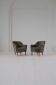 Samspel lounge chairs in sheepskin/mouton modernist mid-century by Carl Malmsten.