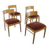 Set van 4 Niels Bach eetkamerstoelen 'Skodborgskov'
