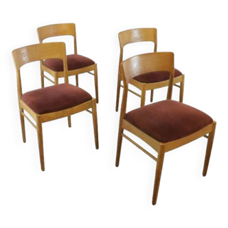 Set van 4 Niels Bach eetkamerstoelen 'Skodborgskov'