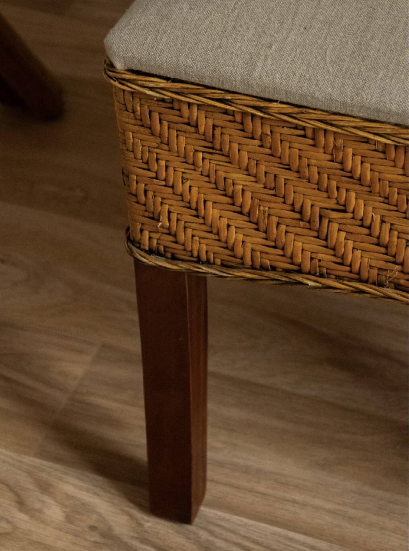Paire de chaises en rotin