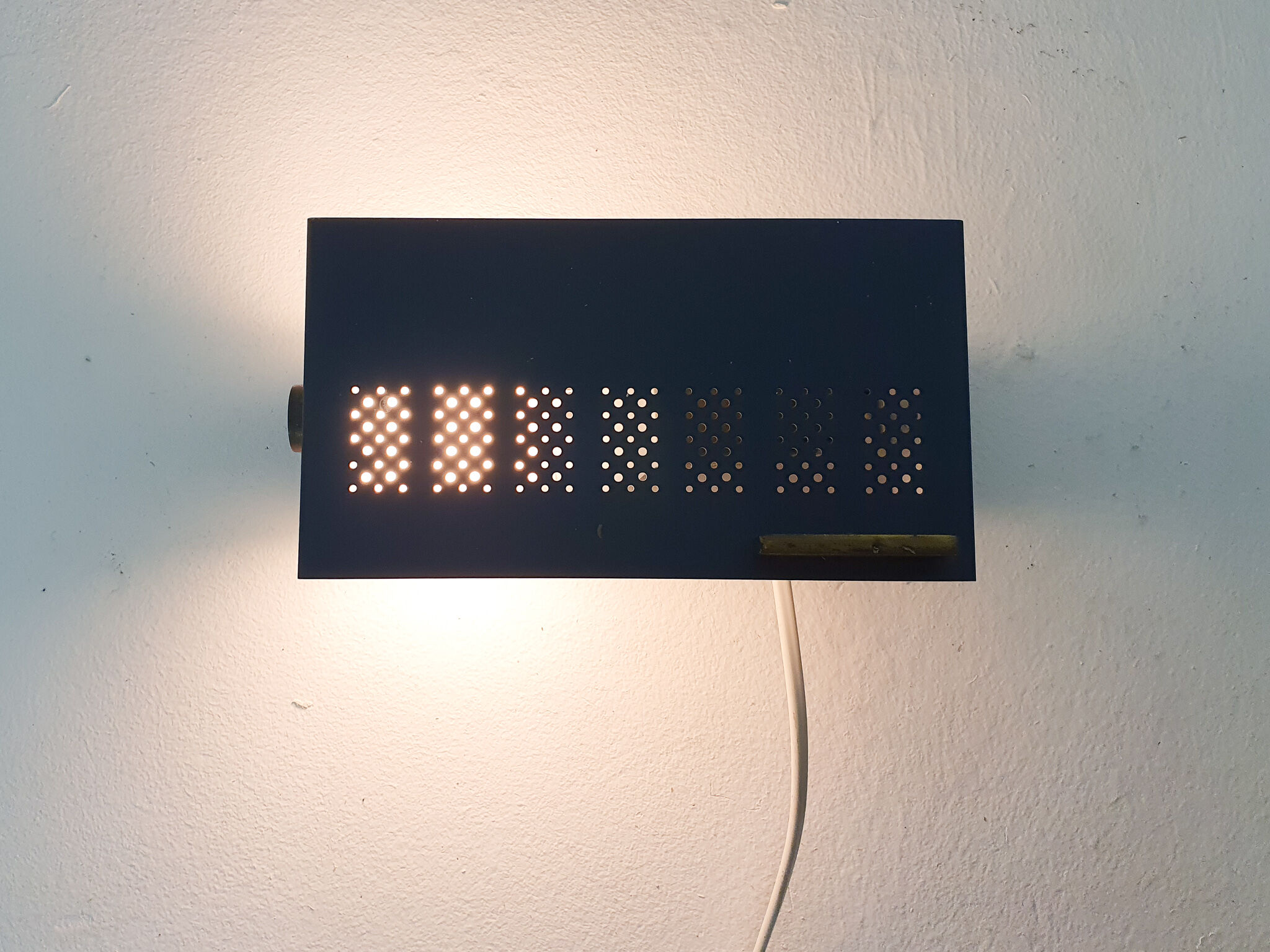 Mid-century metal and brass wall light, The Netherlands 1950's