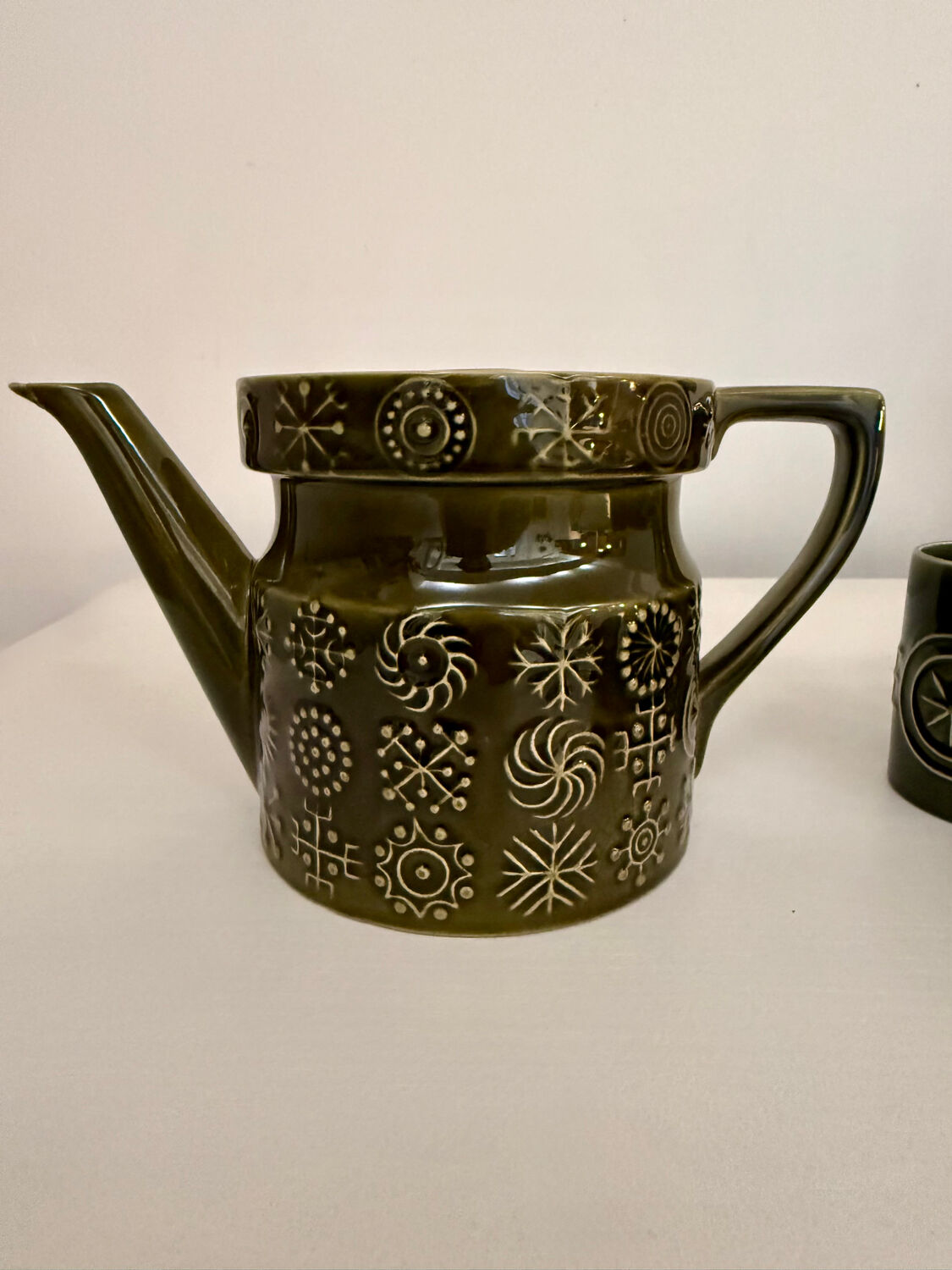 Coffee/tea service "Totem" Portmeirion – Susan Williams-Ellis – Green O